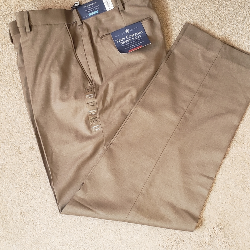 Croft &Barrow dress pants size 34w 32L wheat color